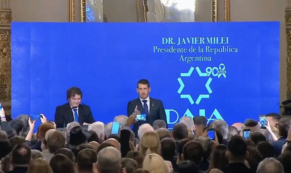 MILEI REAFIRMÓ LA “TOLERANCIA CERO” AL ANTISEMITISMO EN EL 90° ANIVERSARIO DE LA DAIA
