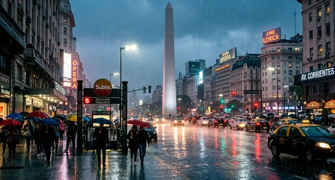 TEMPORAL EN EL AMBA: LAS LLUVIAS PIERDEN FUERZA Y ANTICIPAN UNA SEMANA MÁS ESTABLE